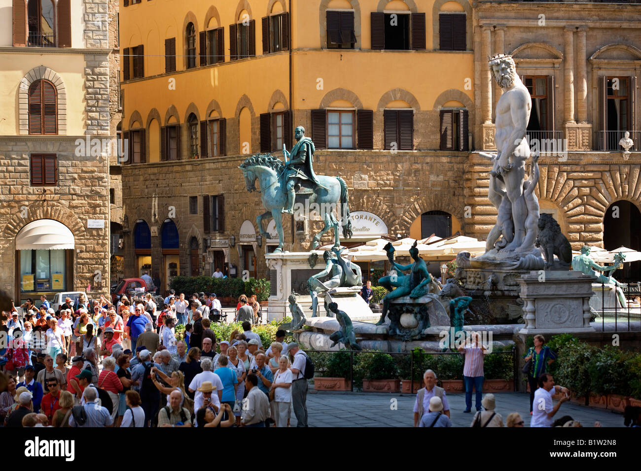 piazza della signoria in Florence Stock Photo