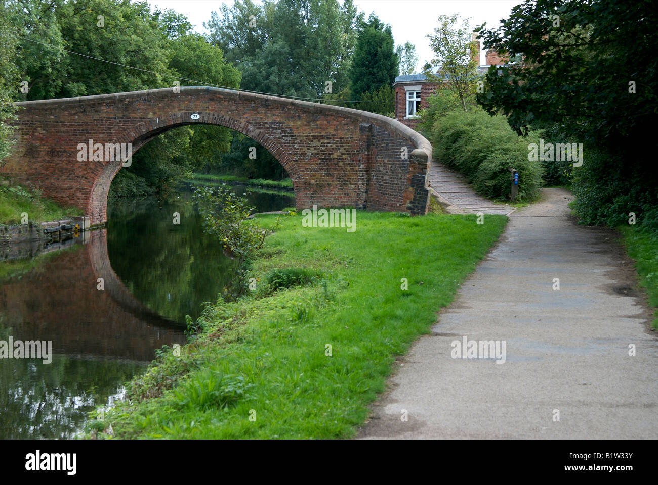 Brick bridge over canal Kings Norton Birmingham UK Stock Photo Alamy