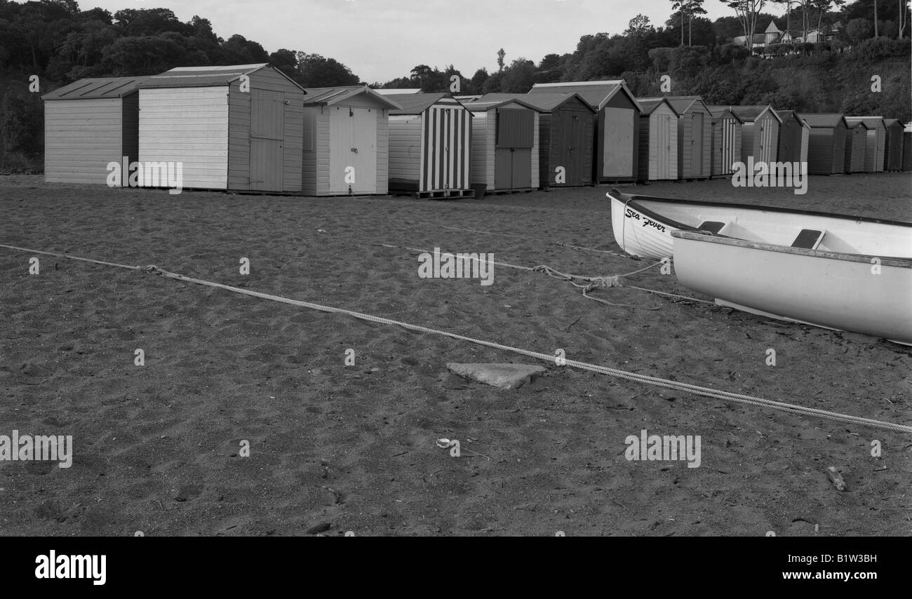 Huts on Teignmouth Beach Stock Photo Alamy