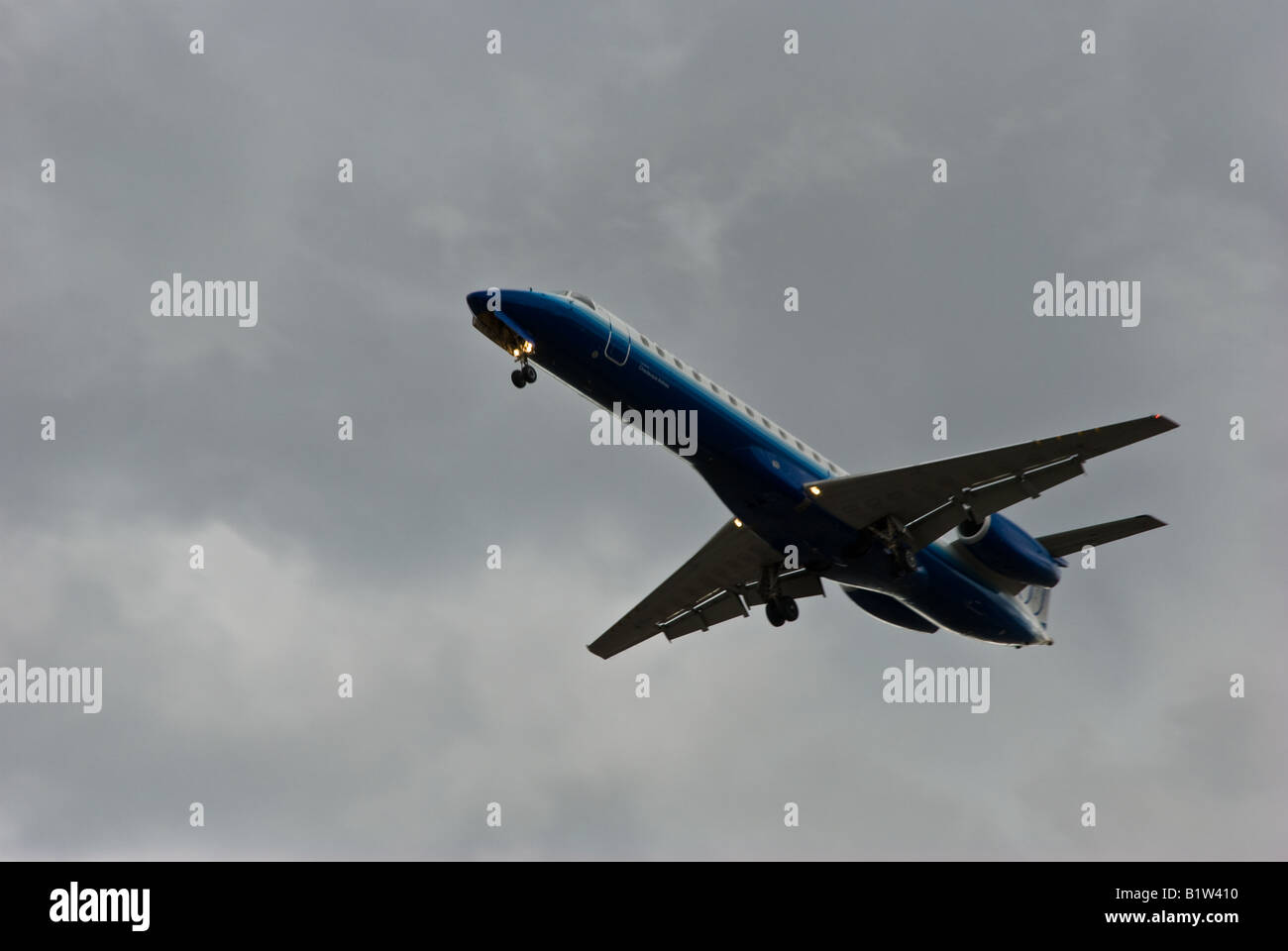 Landing aircraft at Pearson International Airport in Toronto Ontario