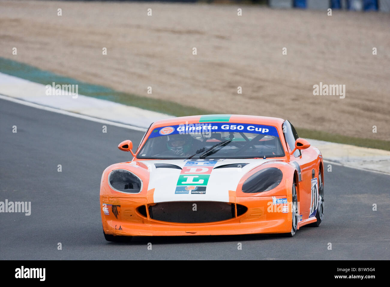 Tom Sharp driving a GT4 spec car at Ginetta G50 Cup race 2008 Knockhill ...