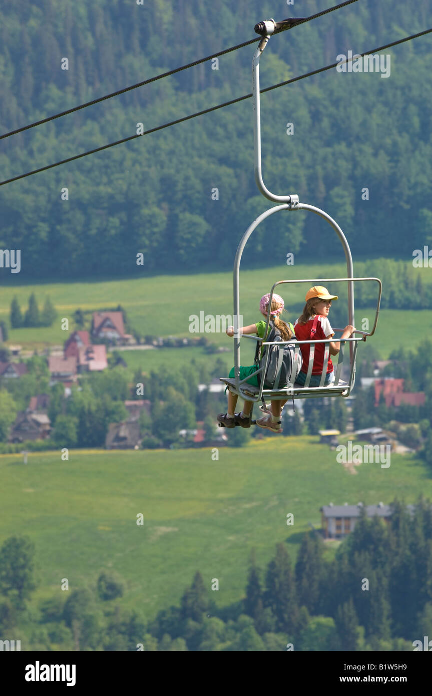 Chair lift from Zakopane to Gubalowka Zakopane Podhale region Poland Stock  Photo - Alamy