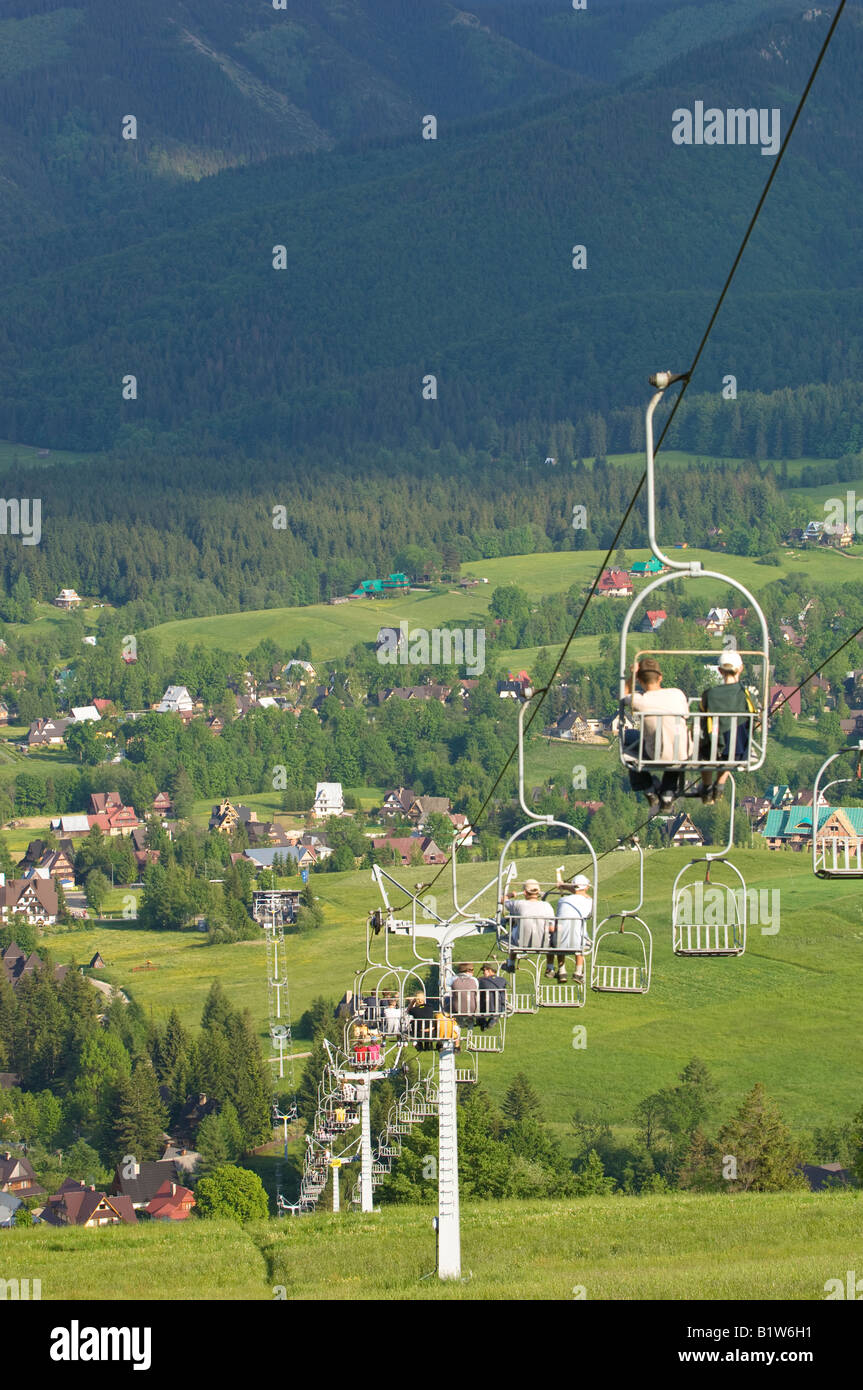Chair Lift From Zakopane To Gubalowka Zakopane Podhale Region Poland Stock Photo Alamy