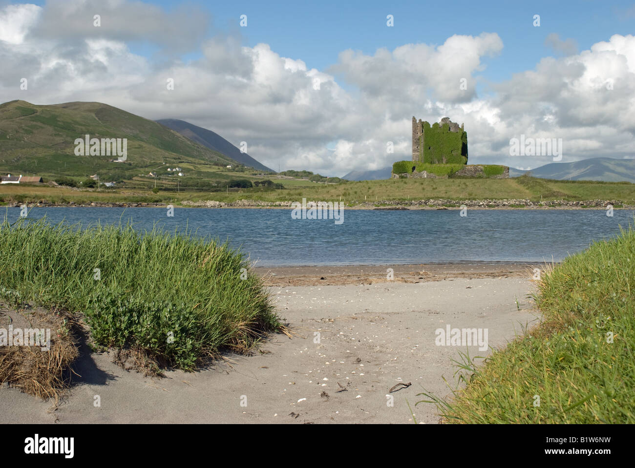 Ballycarbery Castle, Cahirciveen, Co Kerry, Ireland. Stock Photo