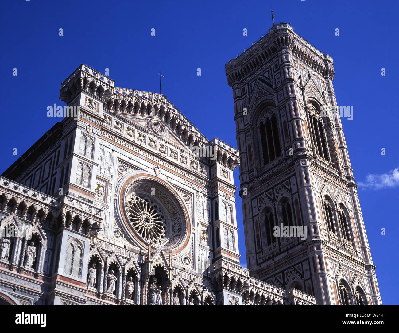 Duomo and Campanile Abstract close up Florence Firenze Tuscany Italy Stock Photo