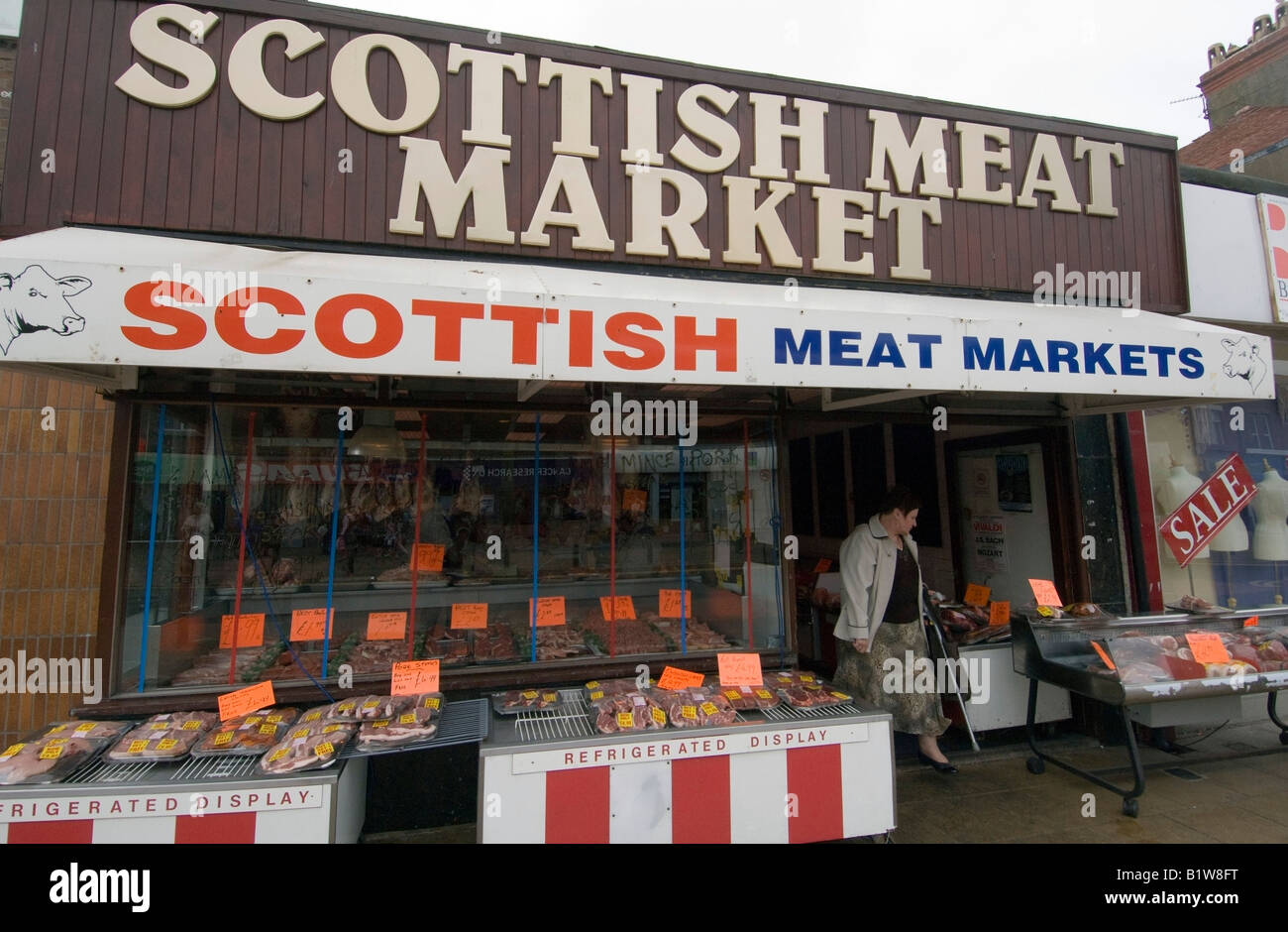Scottish Meat Market in Cleveleys, Lancashire Stock Photo Alamy