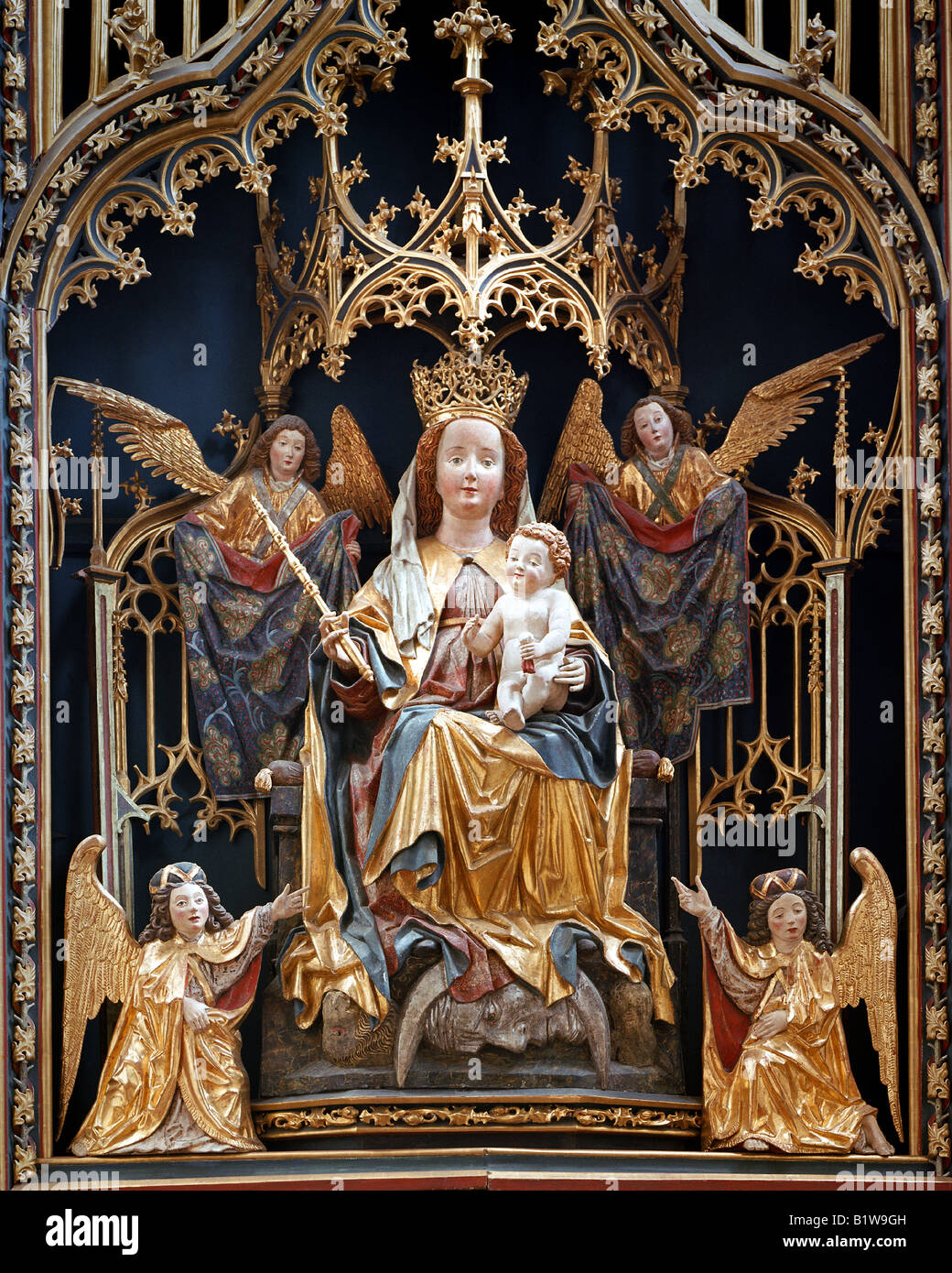 AT - LOWER AUSTRIA: Altarpiece at Maria Laach Stock Photo