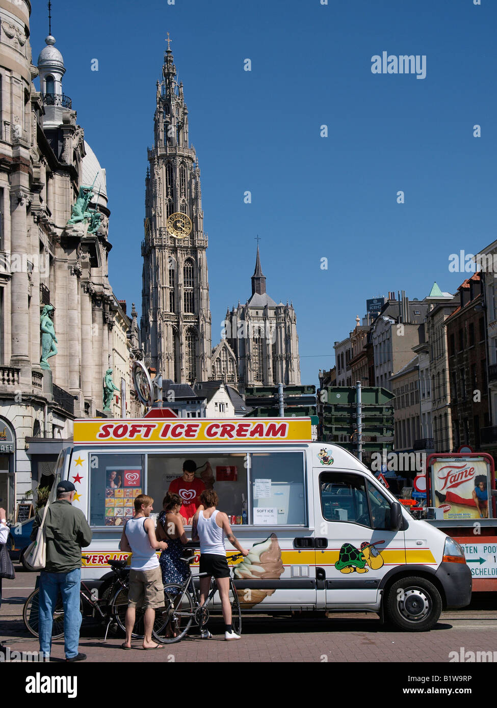 Hospital er nok magasin Soft ice cream van in the historic city center of Antwerp Flanders Belgium  Stock Photo - Alamy