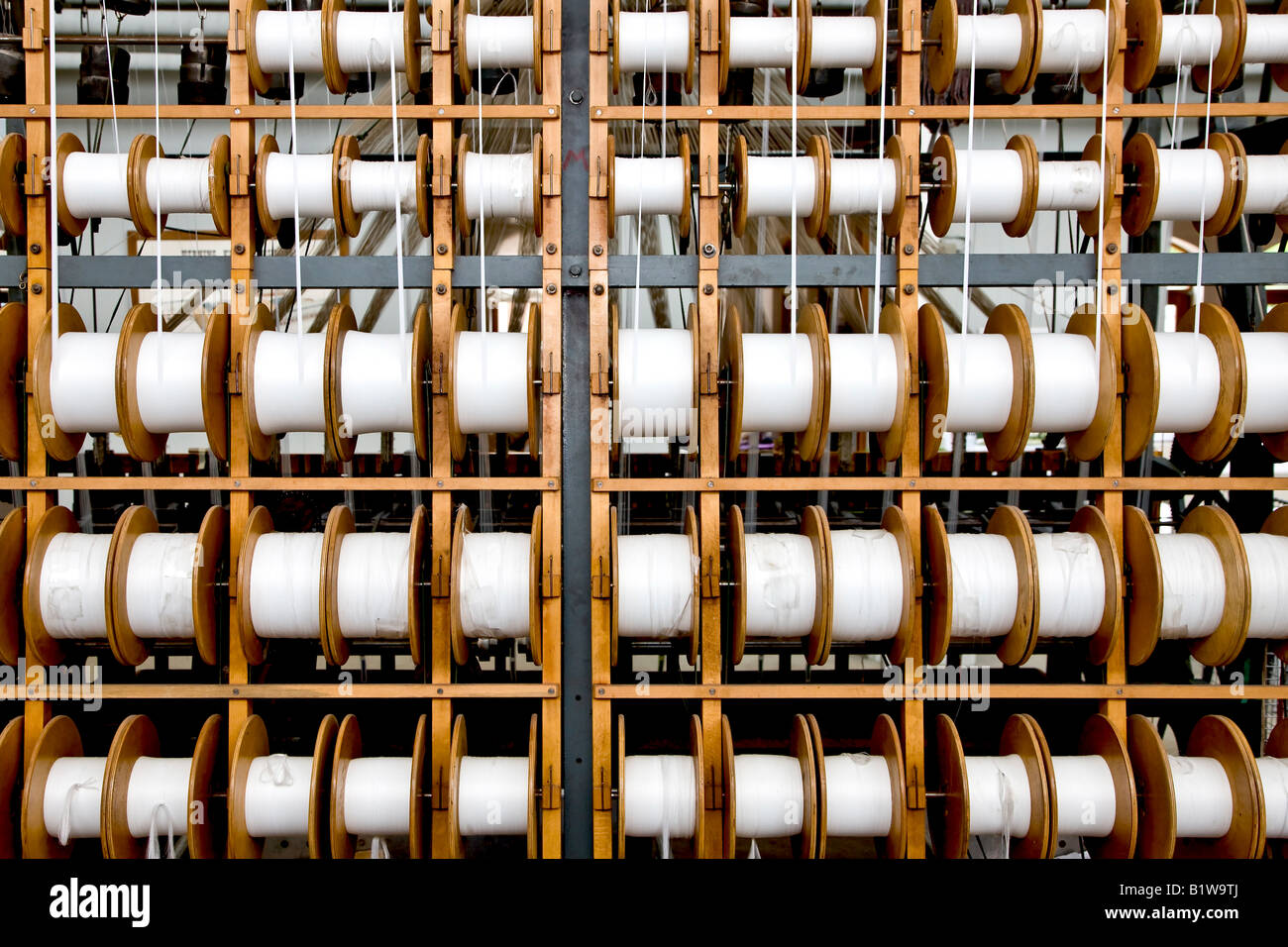 Industrial yarn spools Stock Photo Alamy
