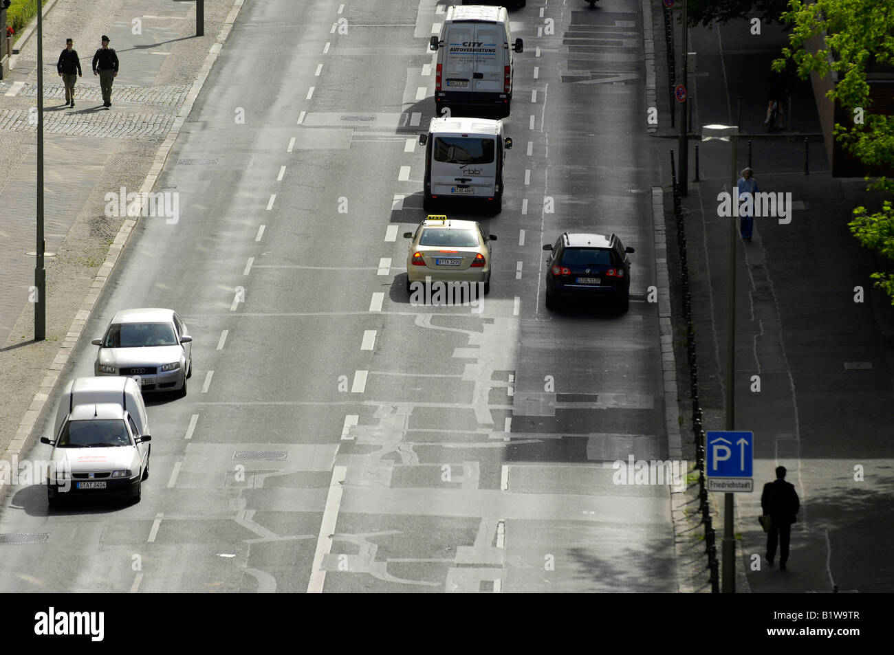 wilhelmstrasse berlin germany deutschland street scene cars road Stock ...