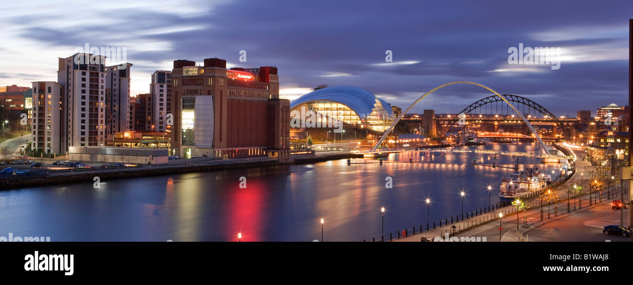 UK North Tyneside Newcastle upon Tyne the Gateshead Millennium Bridge