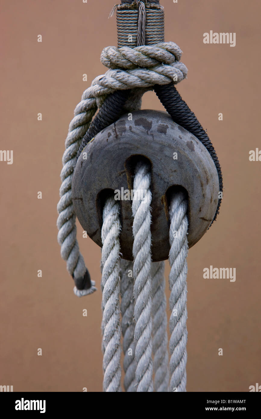 Sailboat rigging in the Seward Boat Harbor Seward Alaska Stock Photo