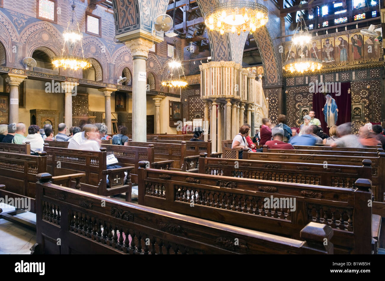 Cairo, Egypt. Hanging Church or Kineeset al Muallaqa in Coptic Cairo Stock Photo