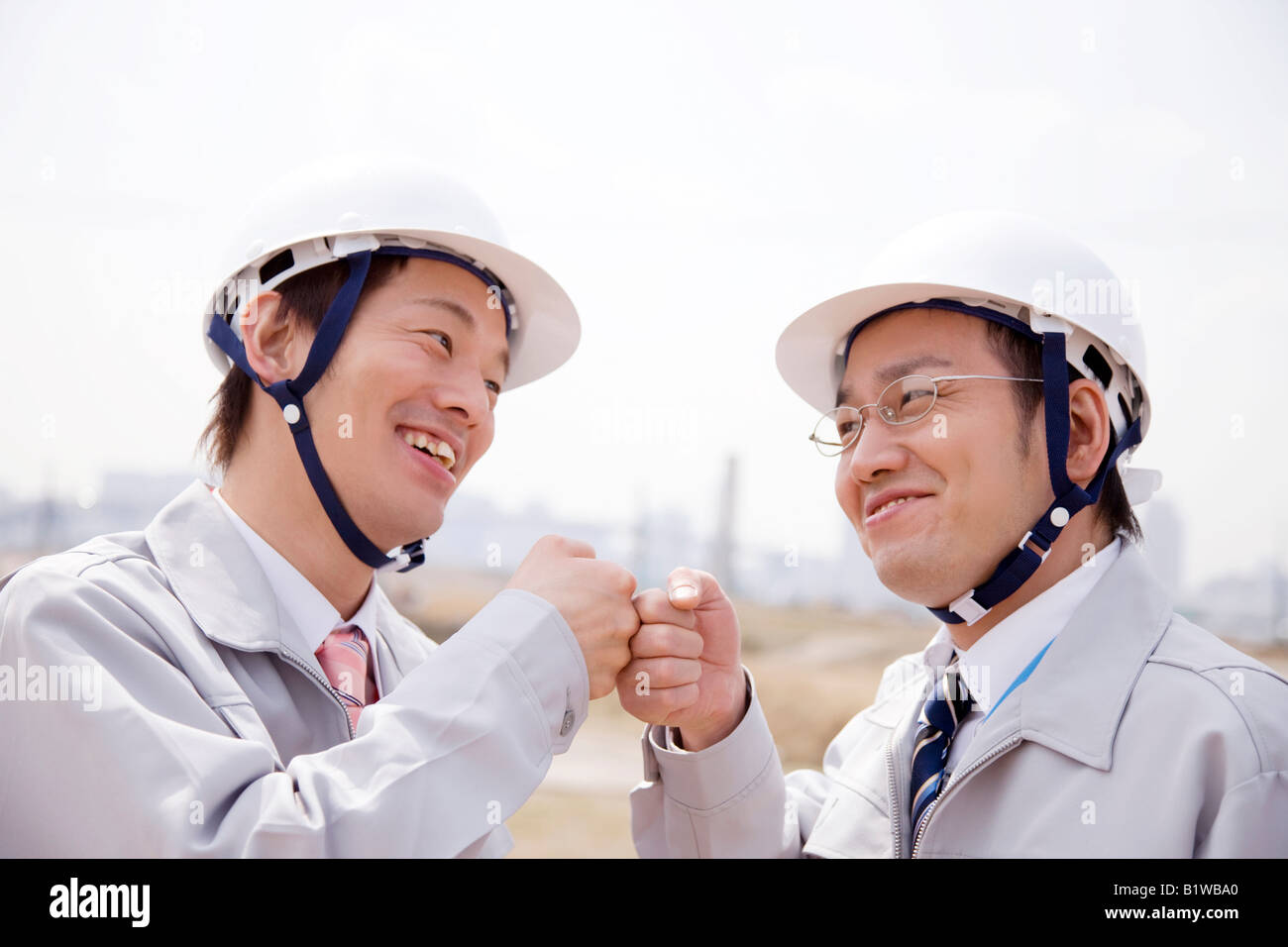 Portrait of Japanese workers Stock Photo Alamy