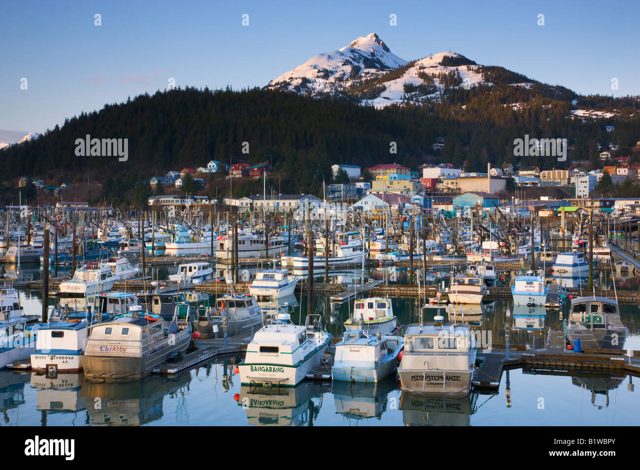 Boat Harbor Cordova Alaska Stock Photo Alamy