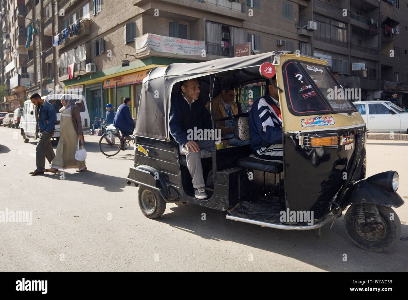 CAIRO EGYPT AFRICA Motor rickshaw on outskirts of city Stock Photo - Alamy