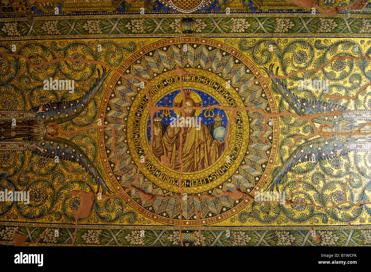 interior mosaic detail kaiser wilhelm church berlin germany deustchland ...