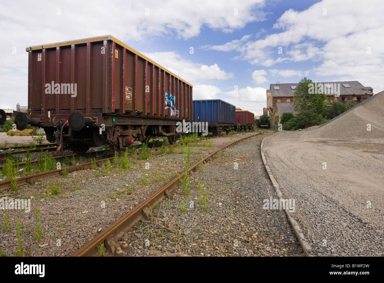 old railway wagon Stock Photo