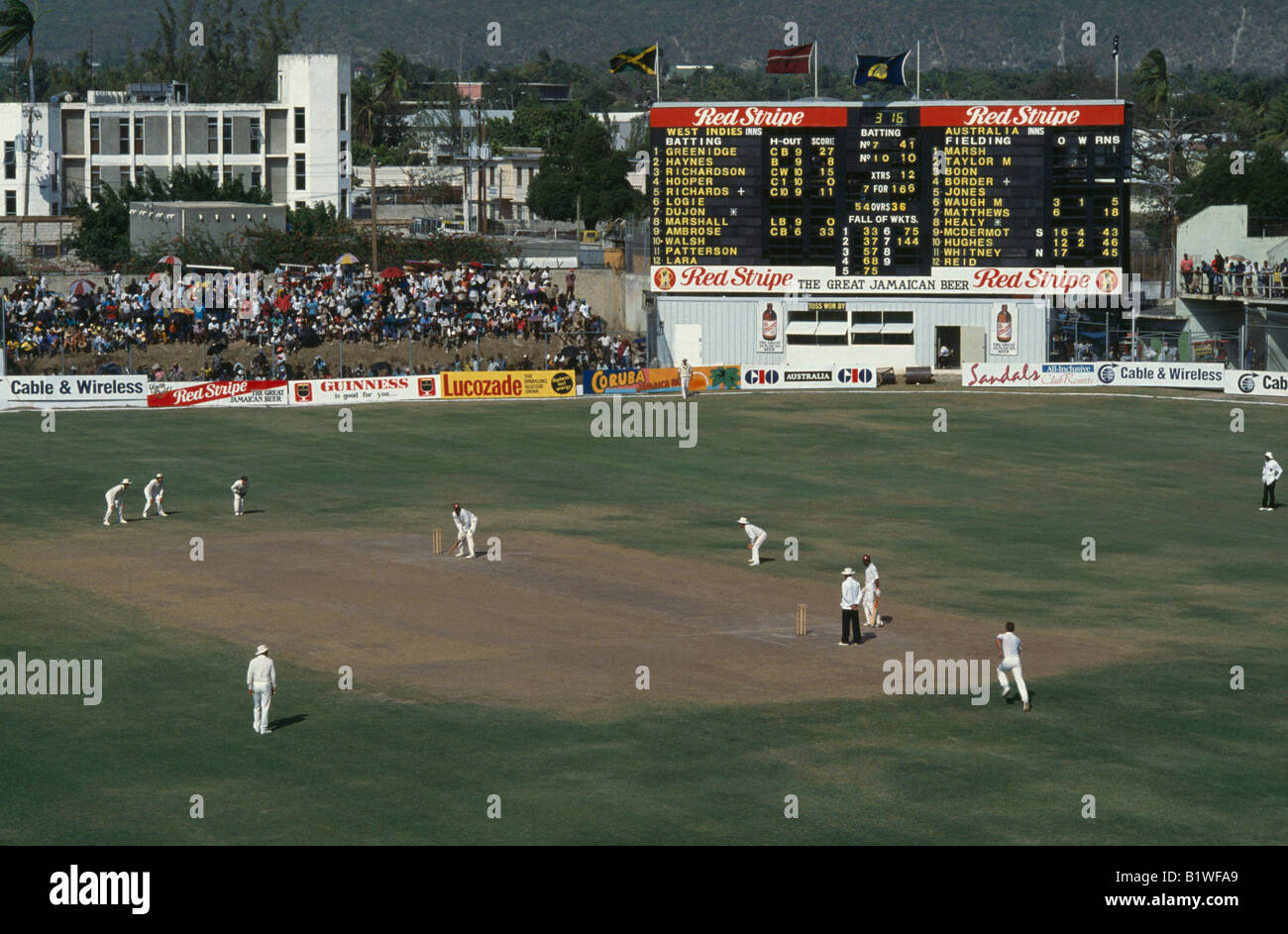 West Indies V Australia test series at Sabina Park cricket ground Stock