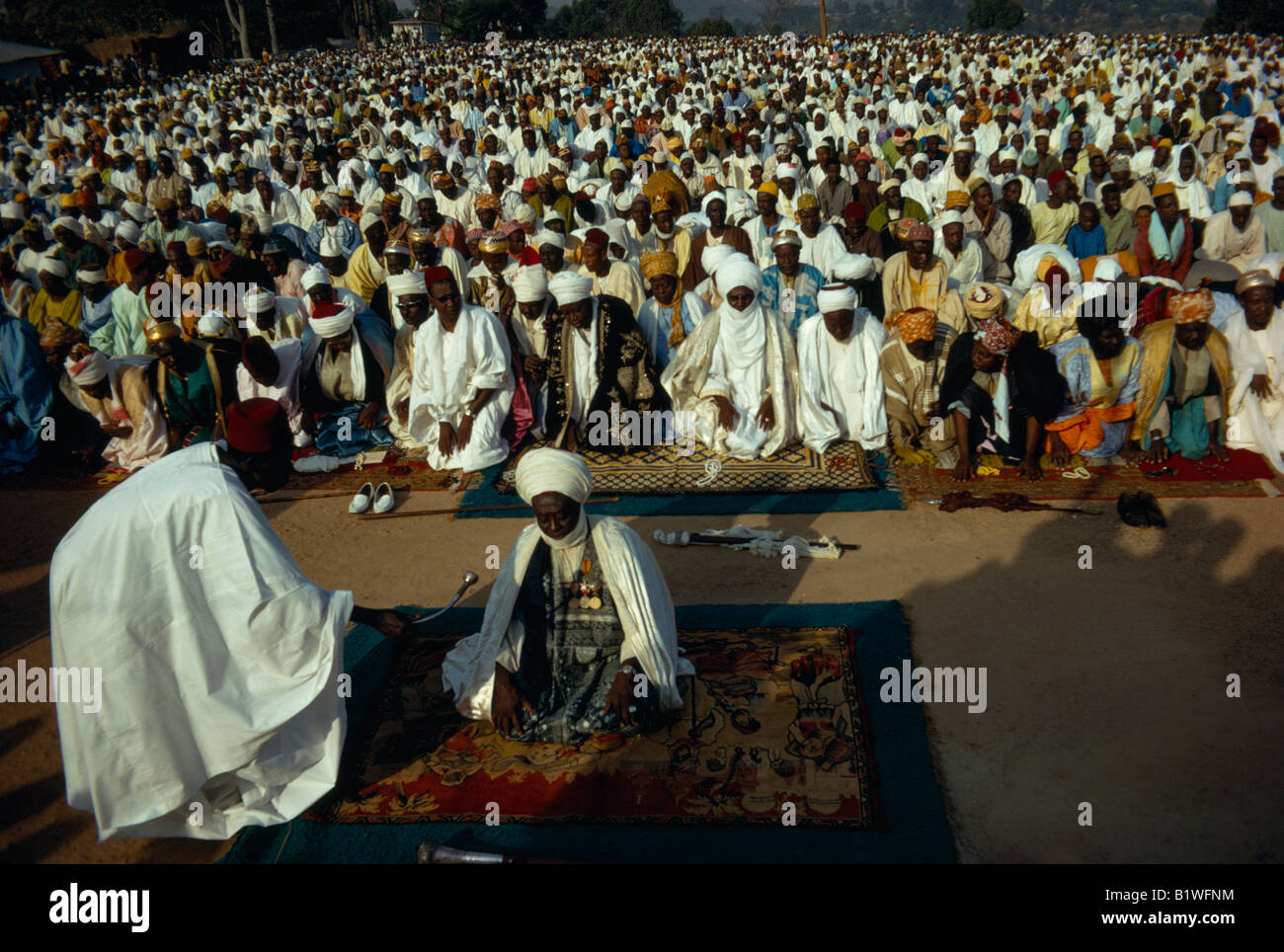 CAMEROON West Africa Foumban Muslim crowds gathered for Fete Foumban to