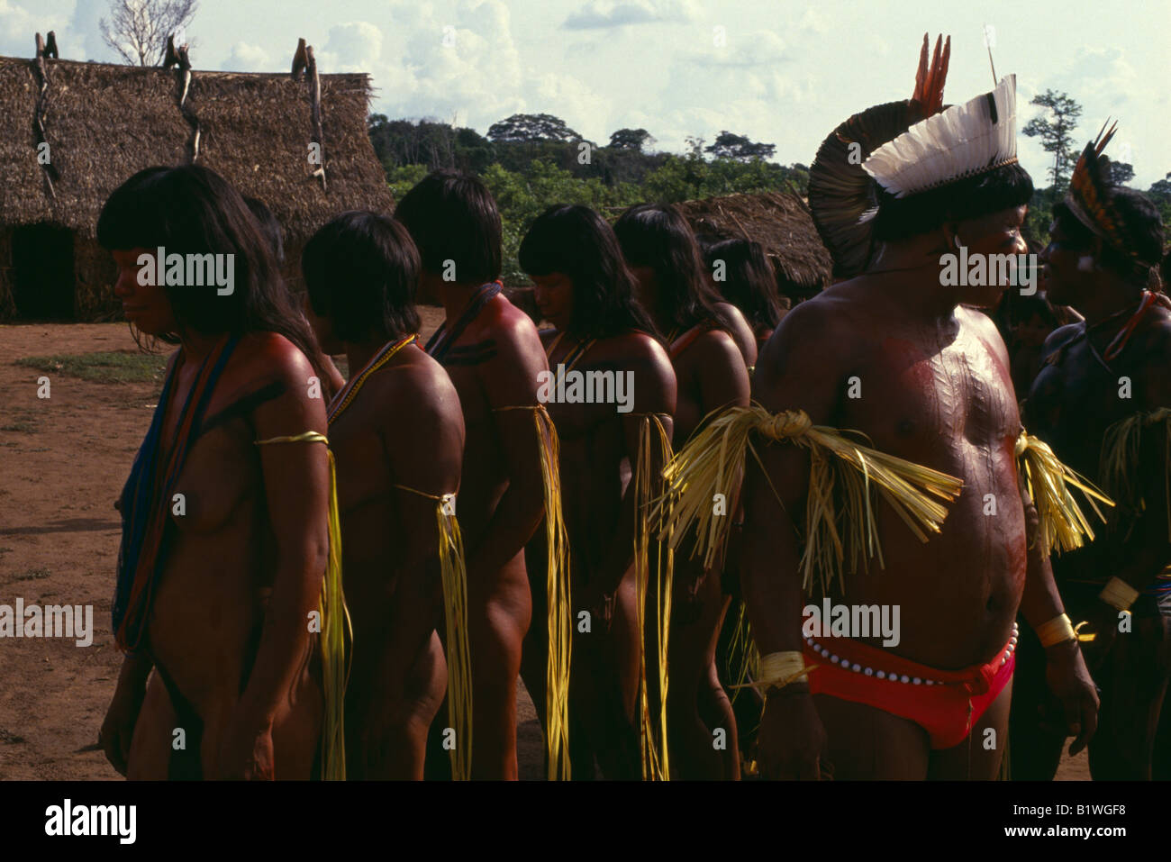 BRAZIL Mato Grosso Indigenous Park of the Xingu Stock Photo
