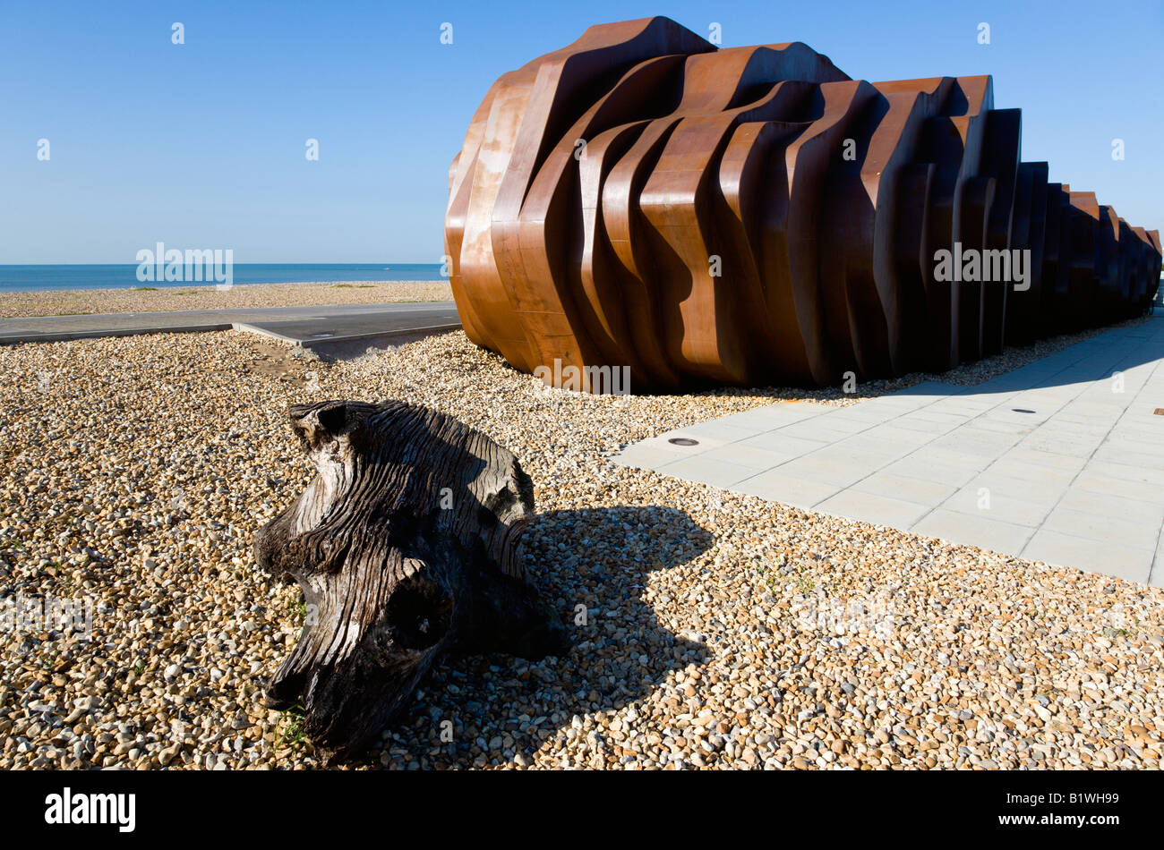 ENGLAND West Sussex Littlehampton Rusted metal seafood restaurant by ...
