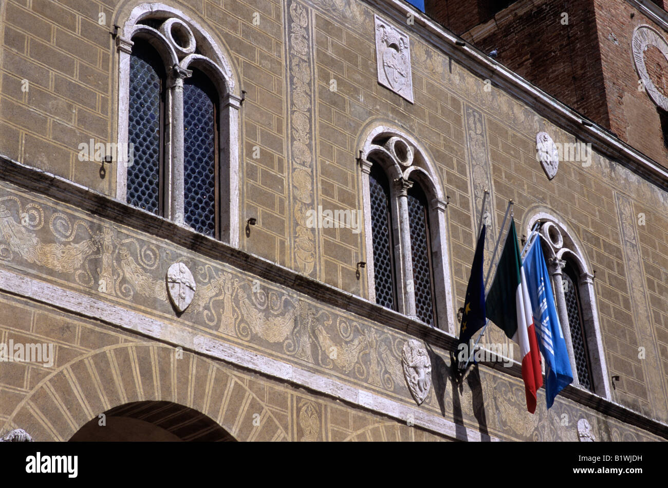 palazzo comunale, pienza, siena province, tuscany, italy Stock Photo