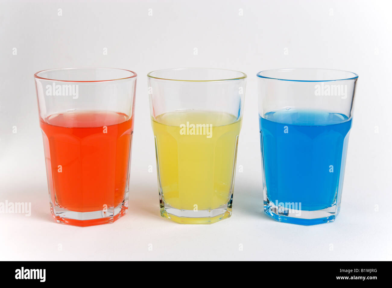 https://c8.alamy.com/comp/B1WJRG/drink-soft-drinks-sugar-soda-glasses-containing-light-red-yellow-and-B1WJRG.jpg