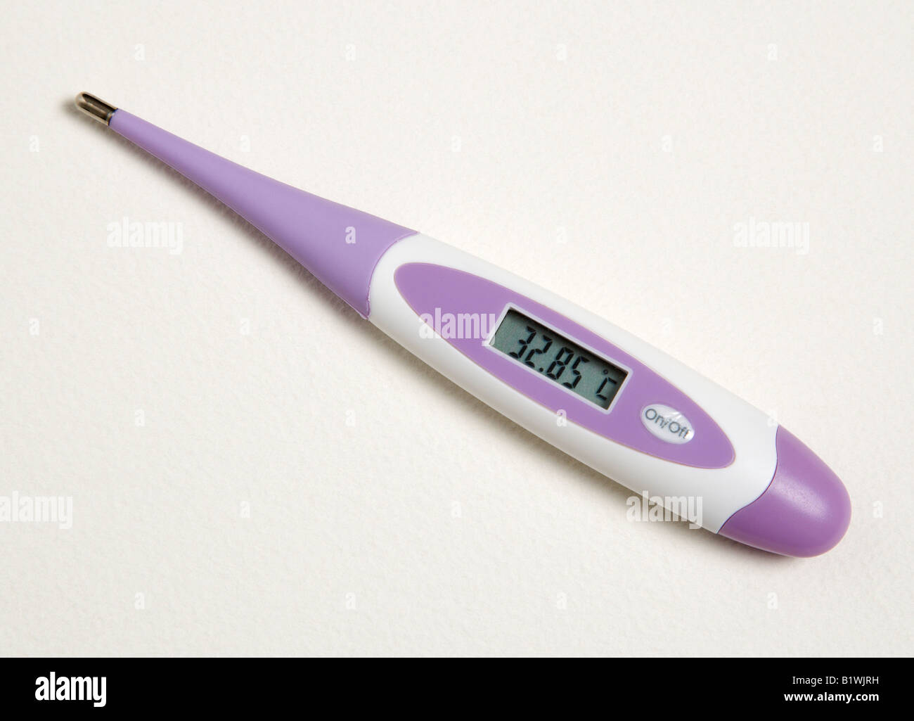 MEDICAL Health Measurement Purple digital thermometer showing scale