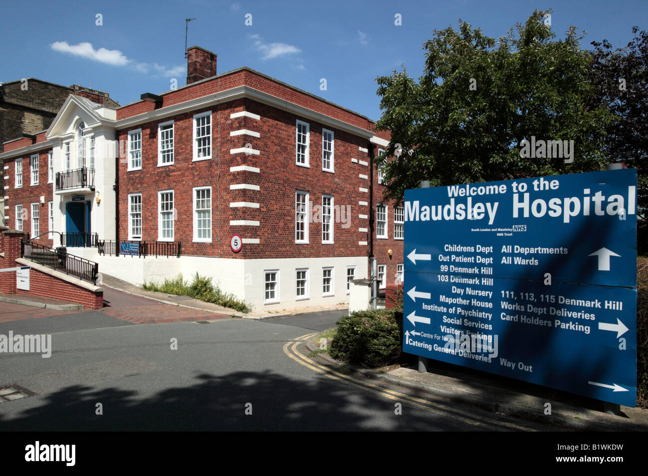 Shot of the Main entrance to the The Maudsley Hospital in Denmark Hill