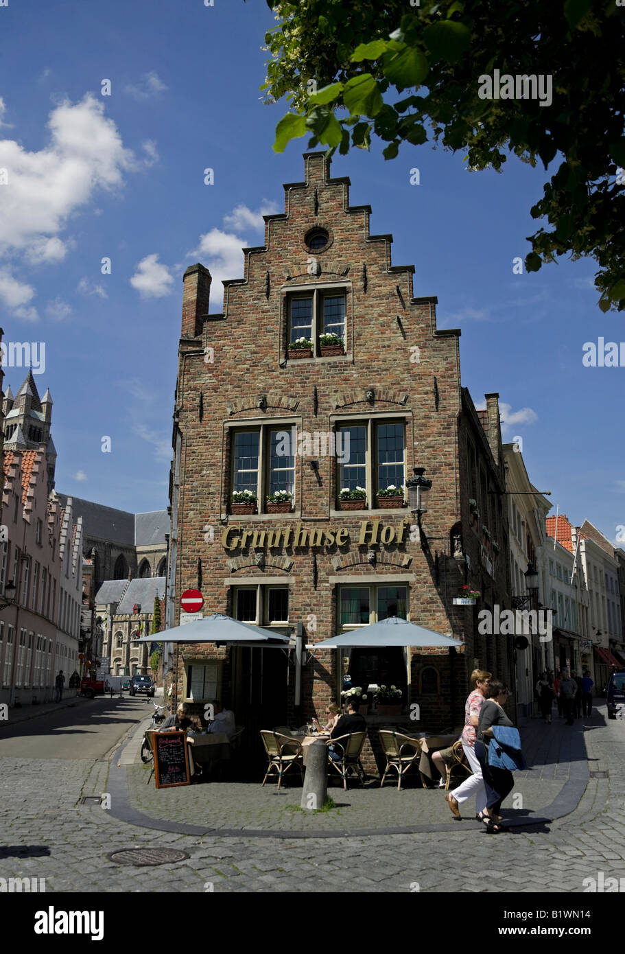 Gruuthuse Hof, Bruges Belgium, Flanders, Europe Stock Photo