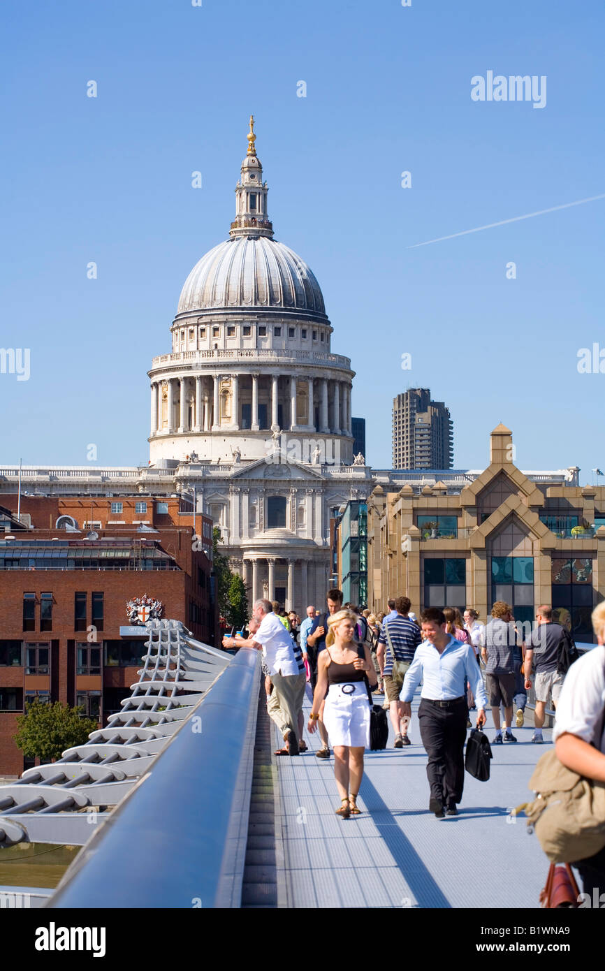 Millennium Bridge  London Stock Photo