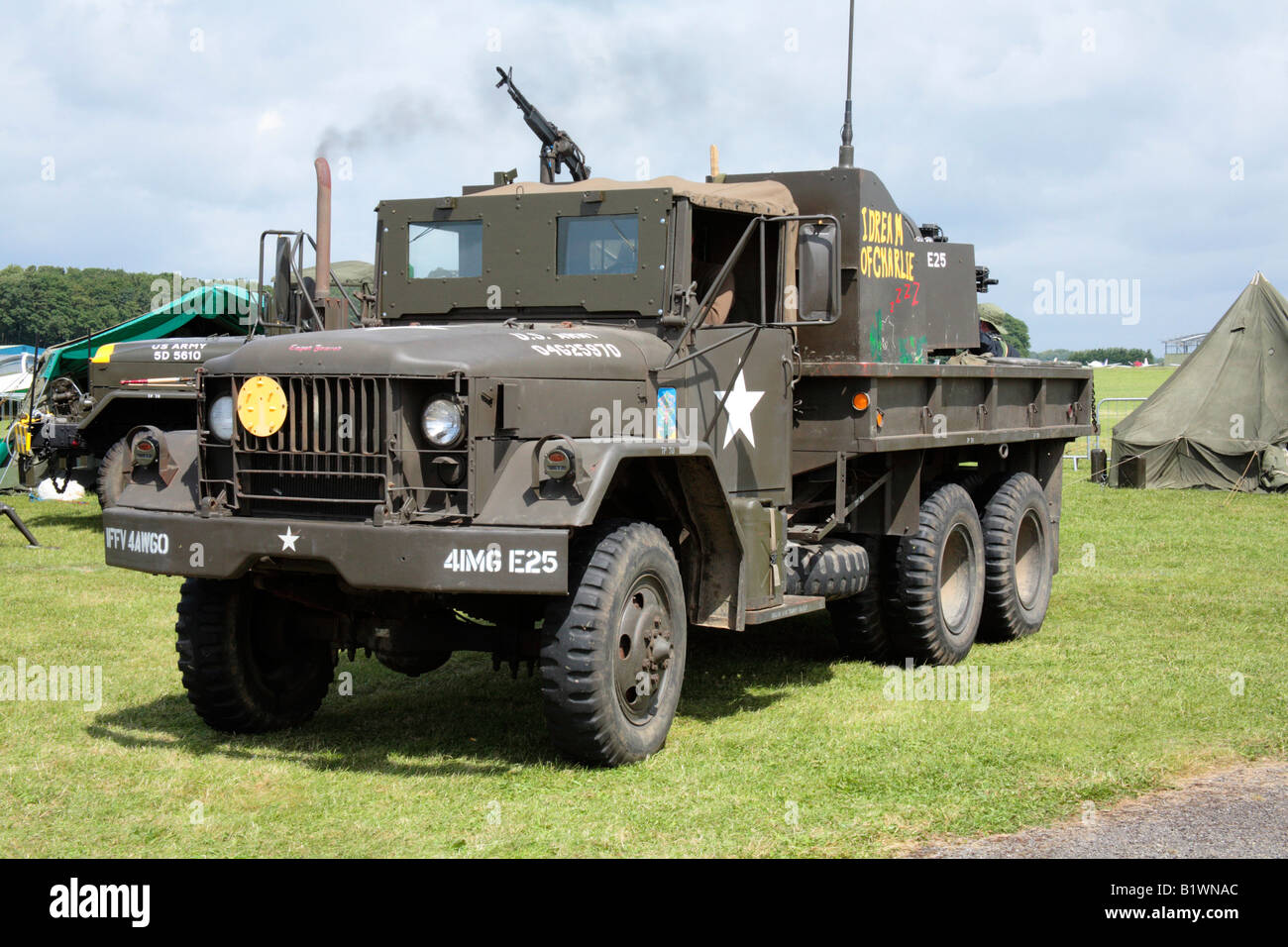 WWII military 6x6 truck with anti-aircraft guns Stock Photo - Alamy