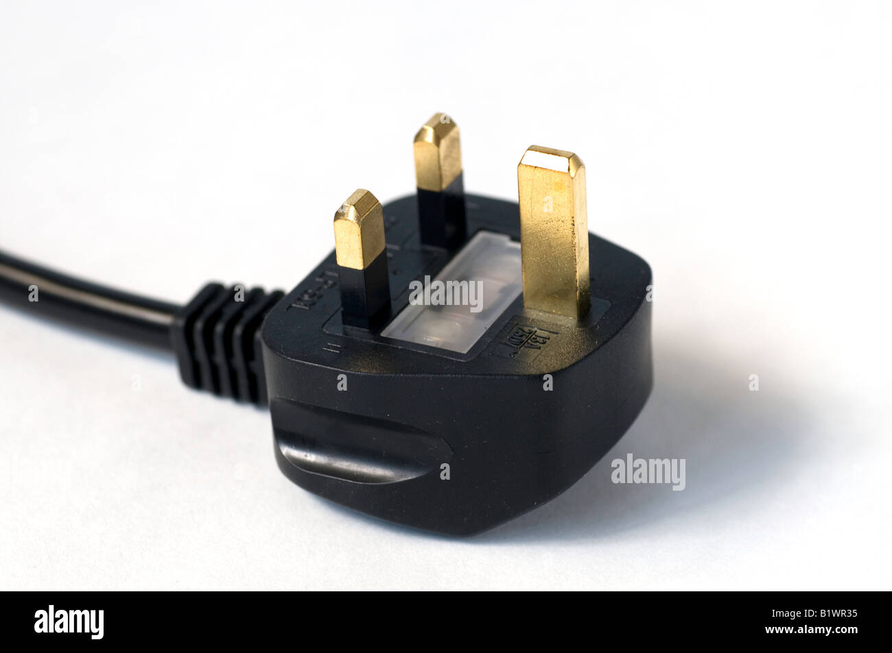 Detail of 13 amp fused plug Stock Photo Alamy