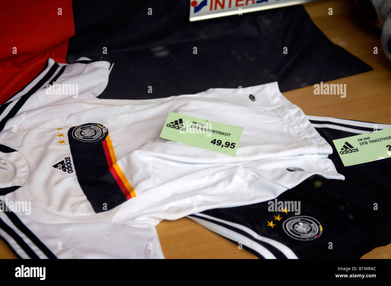 replica german national team football shirt strip kit germany deutschland  sport soccer euro 2008 Stock Photo - Alamy