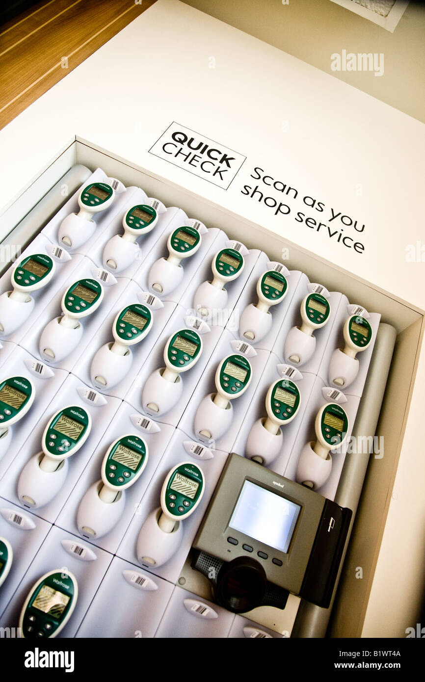 Quickscan handsets in their racks Stock Photo