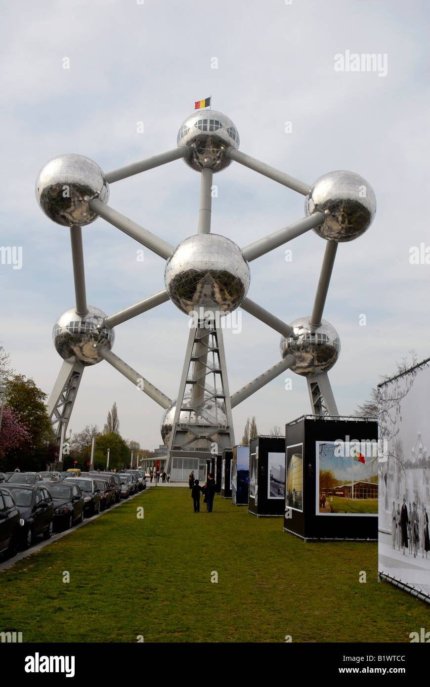 The Atomium is built in 1958 for the world fair in Brussels Belgium The