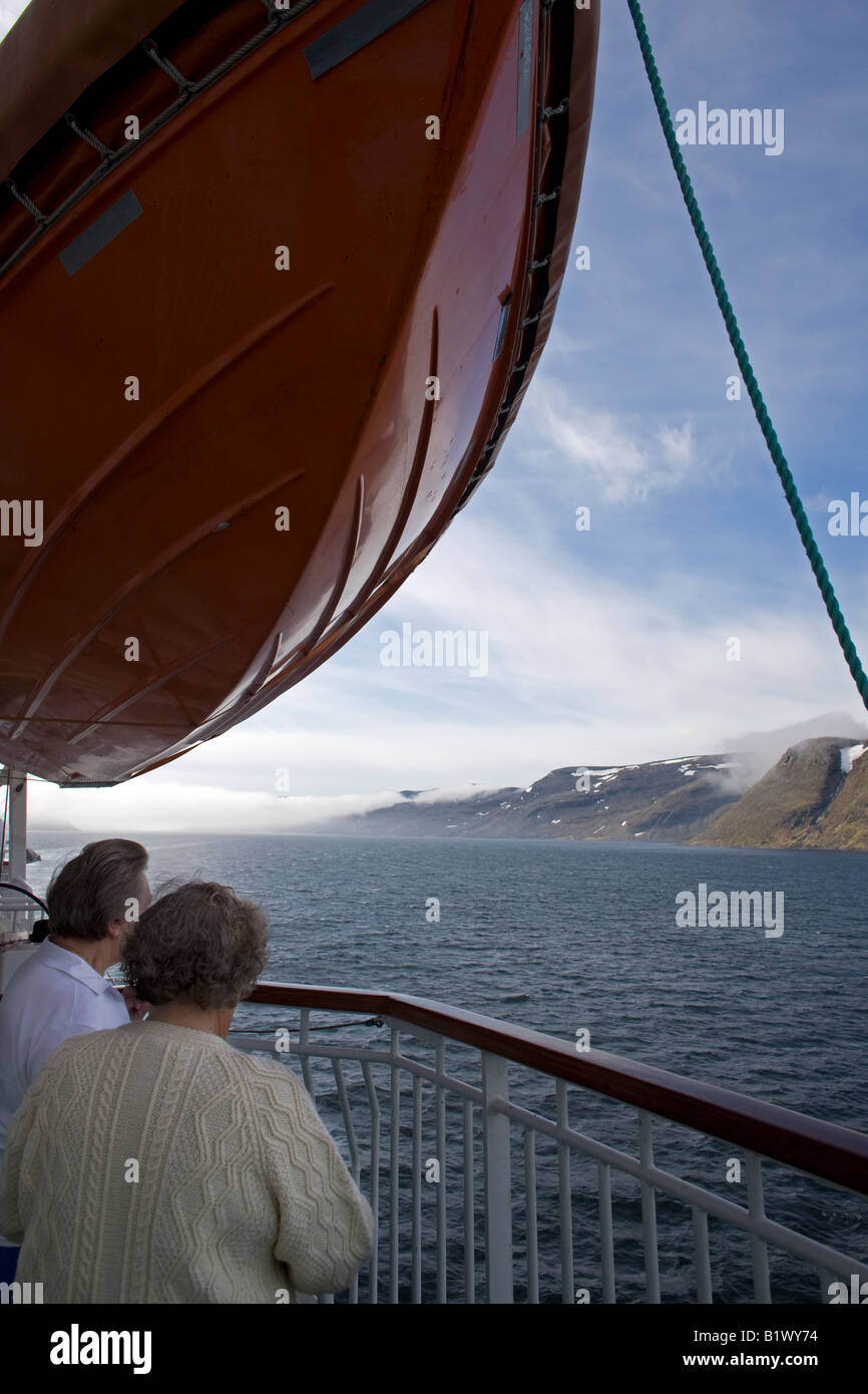Hurtigruten cruise in summer Stock Photo