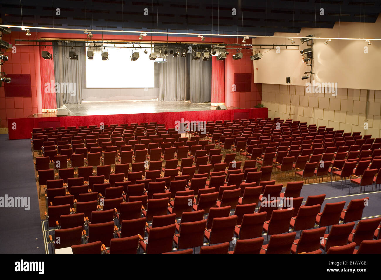 empty cinema auditorium Stock Photo