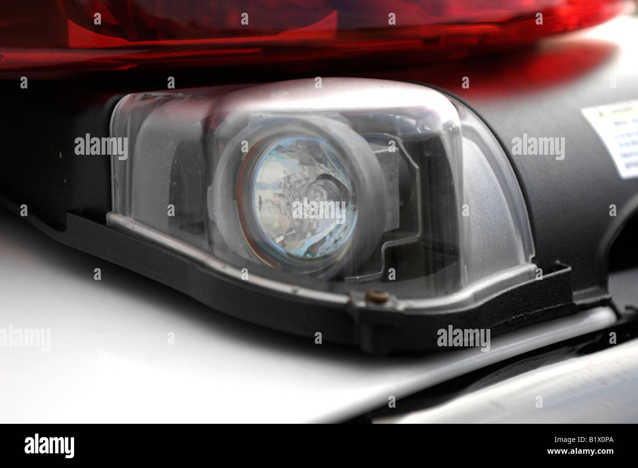 Emergency services vehicle LED siren lights police law enforcement first responder Stock Photo