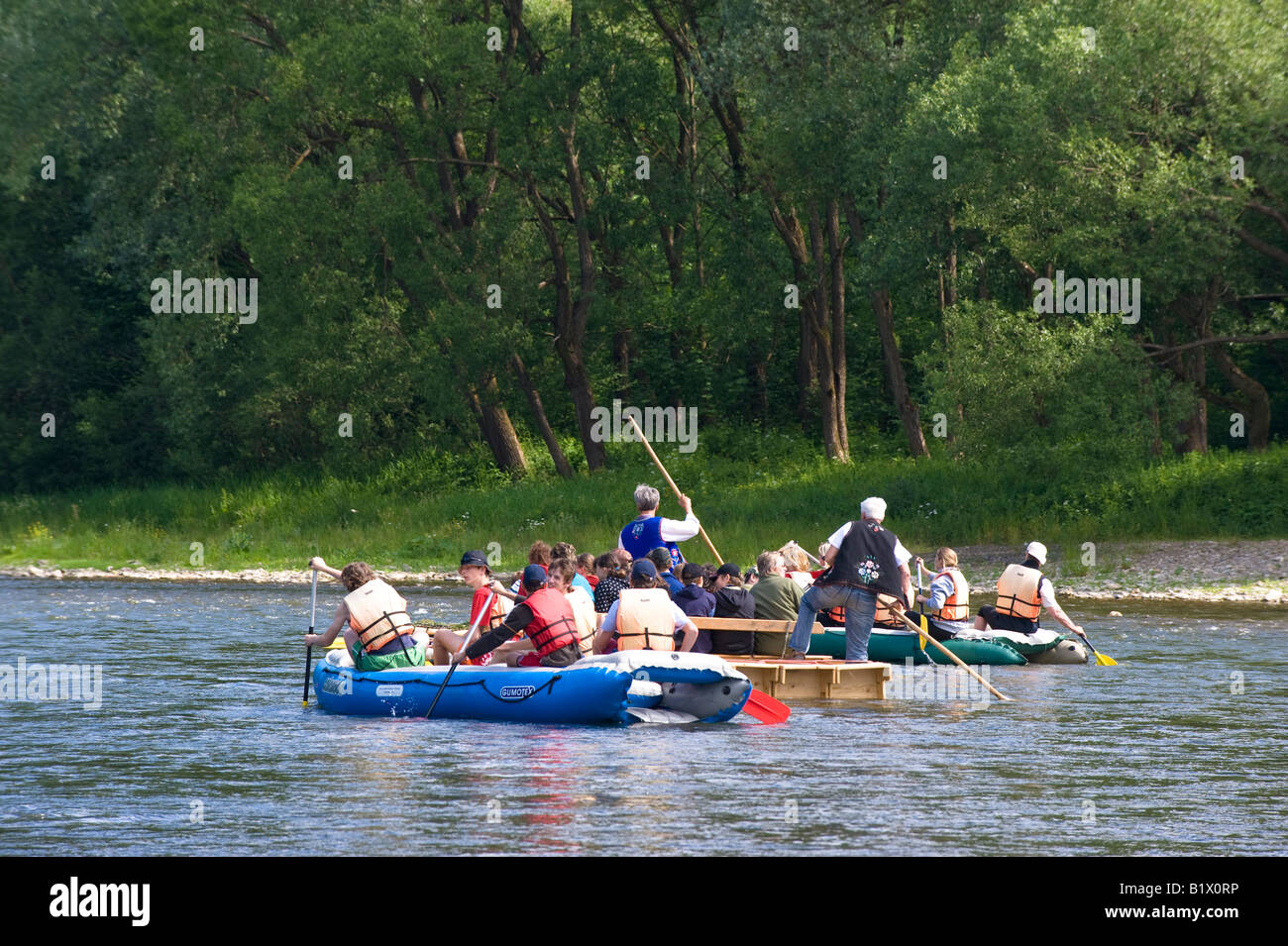 Polish Rivere Raft Raft journey hi-res stock photography and images - Alamy