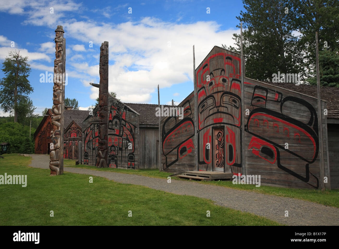 Ksan Historical Village and Museum Hazelton British Columbia Stock Photo