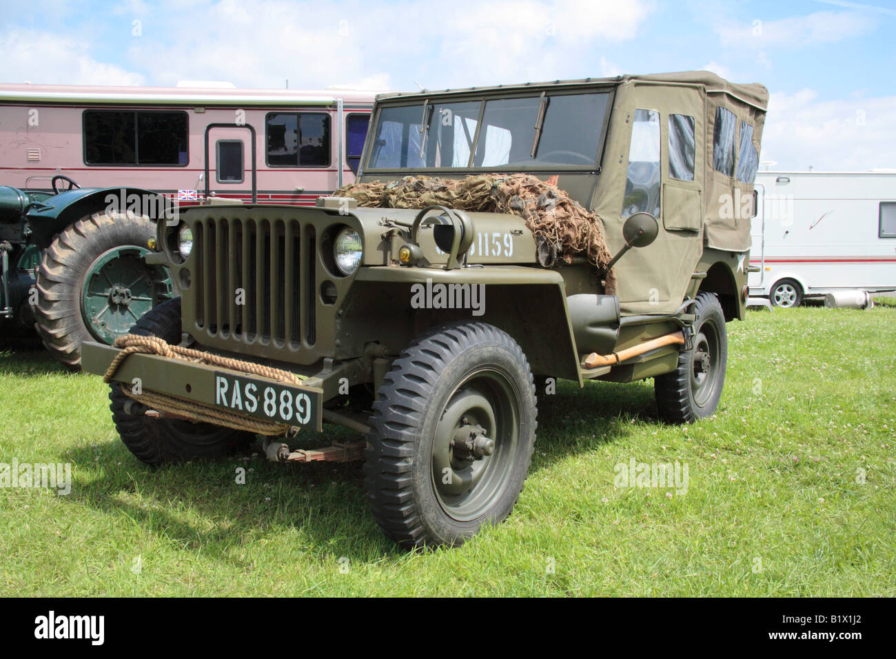 American WWII Jeep light military vehicle Stock Photo - Alamy