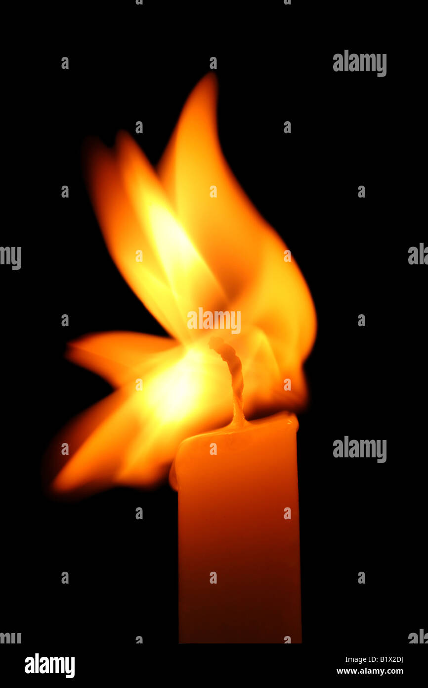 candle flame dancing around Stock Photo Alamy