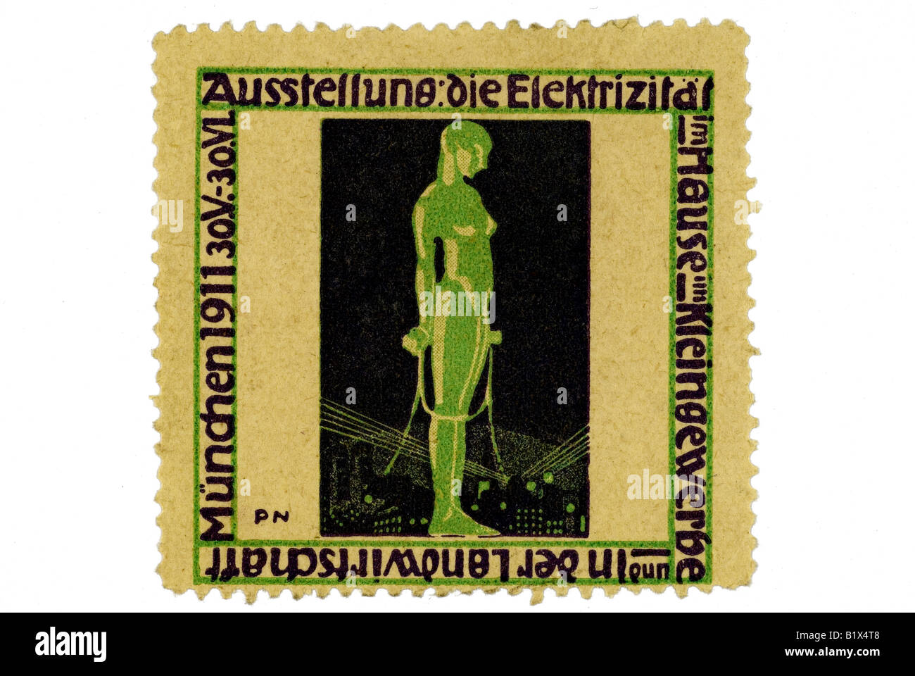 die Elektrizität, München 1911, Im Hause Kleingewerbe und in der Lanswirtschaft Stock Photo
