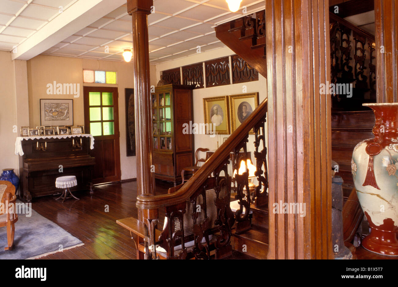 philippines negros occidental casa hofilena interior silay Stock Photo