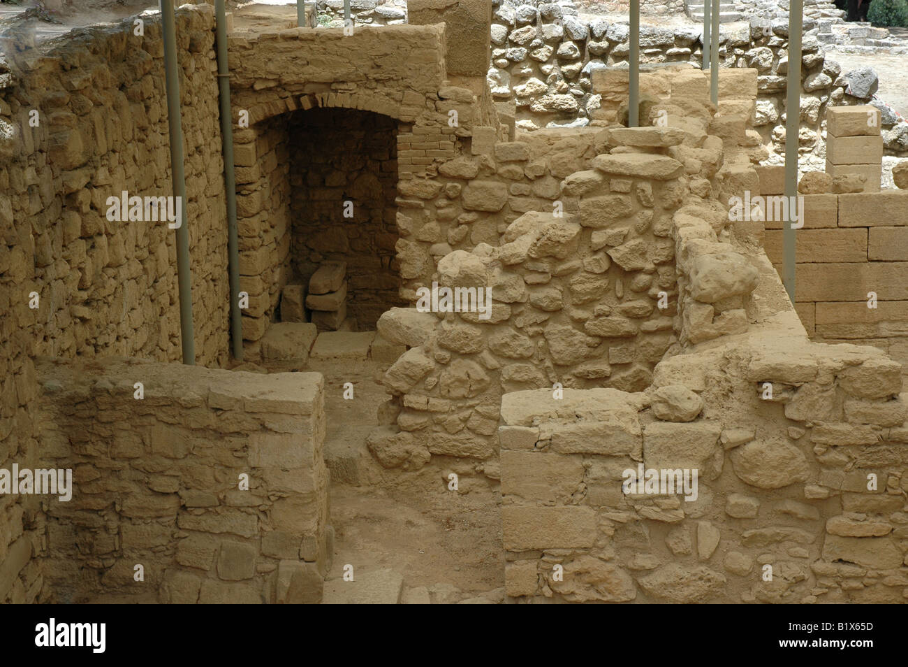 Reconstruction at Knossos  Crete Greece Stock Photo