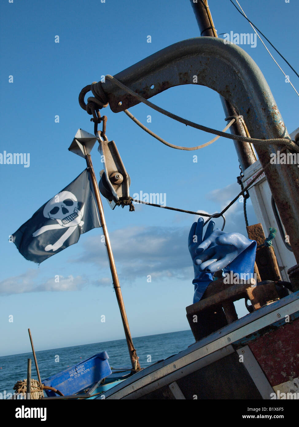 Pirate fishing boat Stock Photo - Alamy