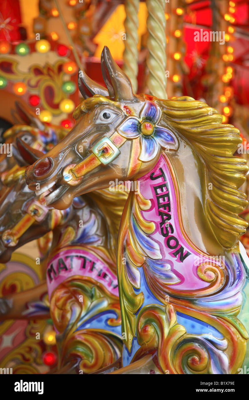 Fairground Horse in London, England, UK Stock Photo