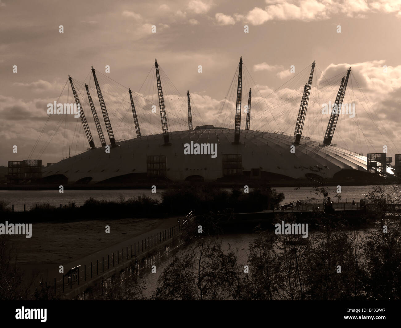 Millennium Dome across the Thames Greenwich Peninsula, now known as O2
